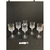 Image 1 : Lot of 6 Vine Crystal Glass From Paris