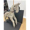 Image 2 : Very Nice Folk Art Solid Wood Painted Horse Paint Flaking  But Displays Very Well