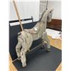 Image 3 : Very Nice Folk Art Solid Wood Painted Horse Paint Flaking  But Displays Very Well