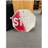 Image 1 : Very Heavy Vintage Octagon Stop Sign 2 Feet Wide