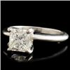 Image 2 : 1.27ctw Diamond Platinum Solitaire Ring