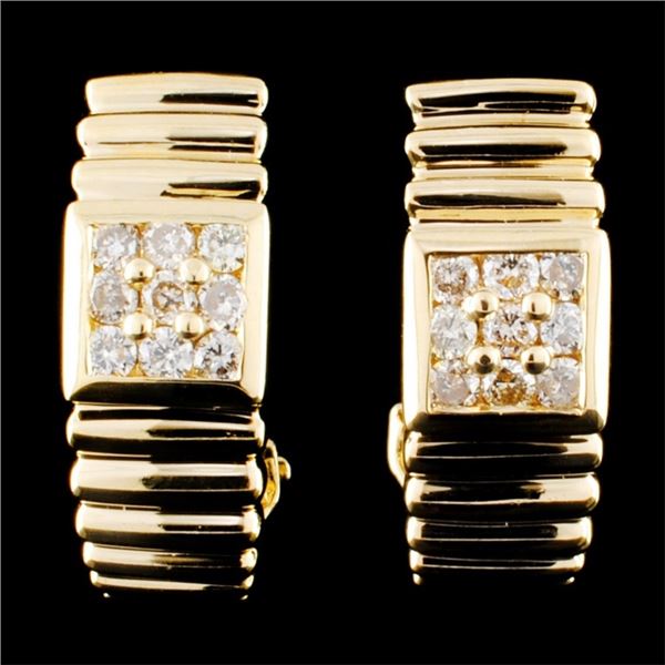 14K Gold 0.38ctw Diamond Earrings