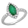Image 1 : 14K Gold 1.50ct Emerald & 0.55ct Diamond Ring