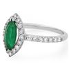 Image 2 : 14K Gold 1.50ct Emerald & 0.55ct Diamond Ring