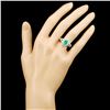 Image 4 : 18K Gold 1.24ct Emerald & 0.47ctw Diamond Ring