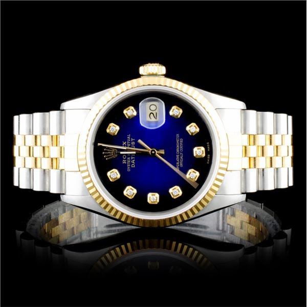 Rolex Two-Tone 36MM DateJust Diamond Wristwatch