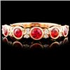 Image 1 : 14K R Gold 0.84ct Sapphire & 0.13ct Diamond Ring