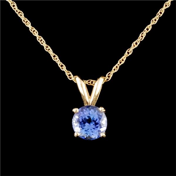 14K Gold 1.16ctw Tanzanite Pendant