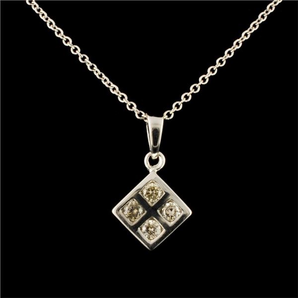 14K Gold 0.18ctw Diamond Pendant