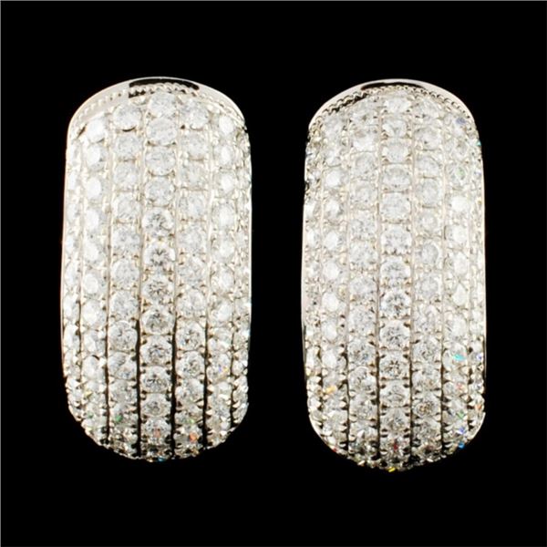 18K Gold 1.78ctw Diamond Earrings