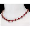 Image 4 : 14k Gold 54.00ct Ruby & 2.00ct Diamond Necklace