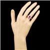Image 4 : 14K Gold 2.5ct Tourmaline & 0.76ctw Diamond Ring