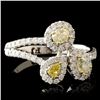 Image 3 : 18K Gold 0.81ctw Fancy Diamond Ring