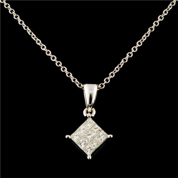 18K Gold 0.14ctw Diamond Pendant