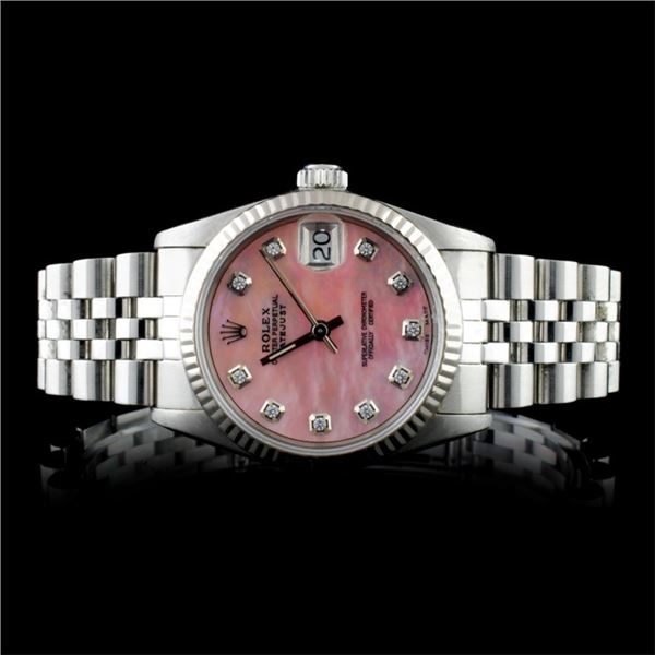 Rolex SS DateJust Mid-Size Wristwatch