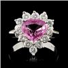 Image 1 : 14K White Gold 2.00ct Sapphire & 1.00ct Diamond Ri