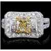 Image 1 : 18K Gold 2.31ctw Fancy Color Diamond Ring