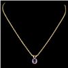 Image 2 : 14K Gold 0.54ctw Sapphire Pendant
