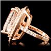 Image 3 : 14K Gold 16.51ct Morganite & 2.05ctw Diamond Ring