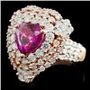 Image 2 : 18K Gold 3.50ct Sapphire & 2.63ct Diamond Ring