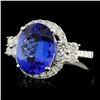 Image 2 : 18K Gold 4.48ct Tanzanite & 0.91ct Diamond Ring
