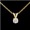 14K Gold 0.30ctw Diamond Pendant