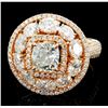 18K Rose Gold  3.49ctw Diamond Ring