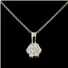 Image 1 : 14K Gold 0.51ctw Diamond Pendant