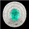 18K Gold 4.58ct Emerald & 3.22ctw Diamond Ring