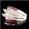 Image 3 : 18K Gold 0.90ct Ruby & 0.70ctw Diamond Ring