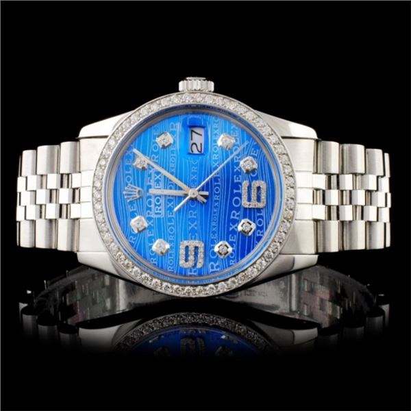 Rolex SS DateJust Diamond 36MM Wristwatch