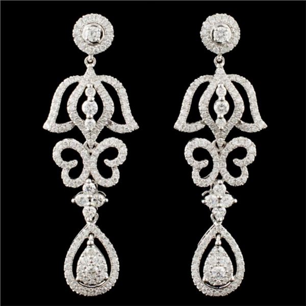 14K Gold 1.77ctw Diamond Earrings