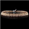 18K White Gold 6.66ctw Fancy Color Diamond Bracele