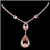 14K Rose Gold 23.45ct Morganite & 3.86ctw Diamond