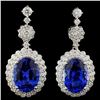 18K Gold 9.03ct Tanzanite & 2.27ct Diamond Earring