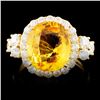 18K Gold 5.35ct Sapphire & 1.35ctw Diamond Ring