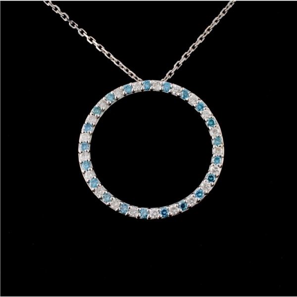 18K White Gold 0.62ctw Diamond Pendant