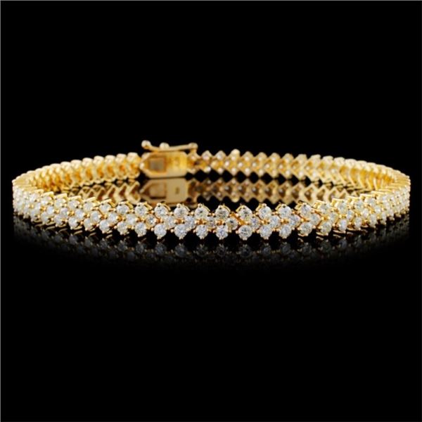 18K Yellow Gold 4.00ctw Diamond Bracelet