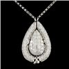 14K Gold 1.74ctw Fancy Diamond Pendant