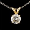 Image 1 : 14K Gold 0.67ctw Diamond Pendant