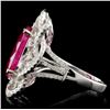 Image 3 : 18K White Gold 6.03ct Ruby & 0.96ct Diamond Ring