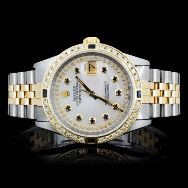 Rolex YG/SS DateJust Diamond 36MM Watch