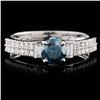 Image 1 : 18K White Gold 0.93ctw Fancy Color Diamond Ring