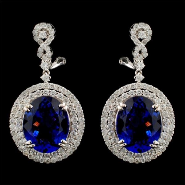 18K White Gold 15.96ct Tanzanite & 2.46ct Diamond