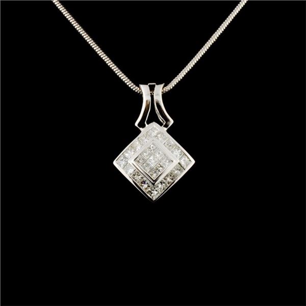 18K Gold 1.90ctw Diamond Pendant