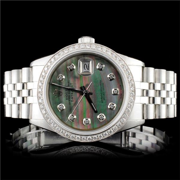 Rolex SS DateJust Diamond 36MM Wristwatch