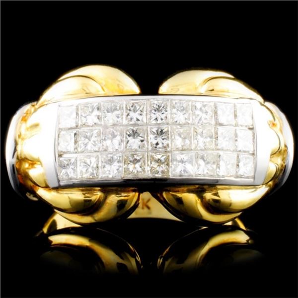 18K Gold 1.29ctw Diamond Ring