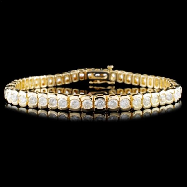 14K Gold 8.12ctw Diamond Tennis Bracelet