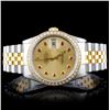 Rolex YG/SS DateJust 1.50ct Diamond 36MM Watch