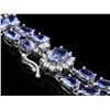 Image 2 : `14k Gold 20.00ct Tanzanite & 0.50ct Diamond Brace